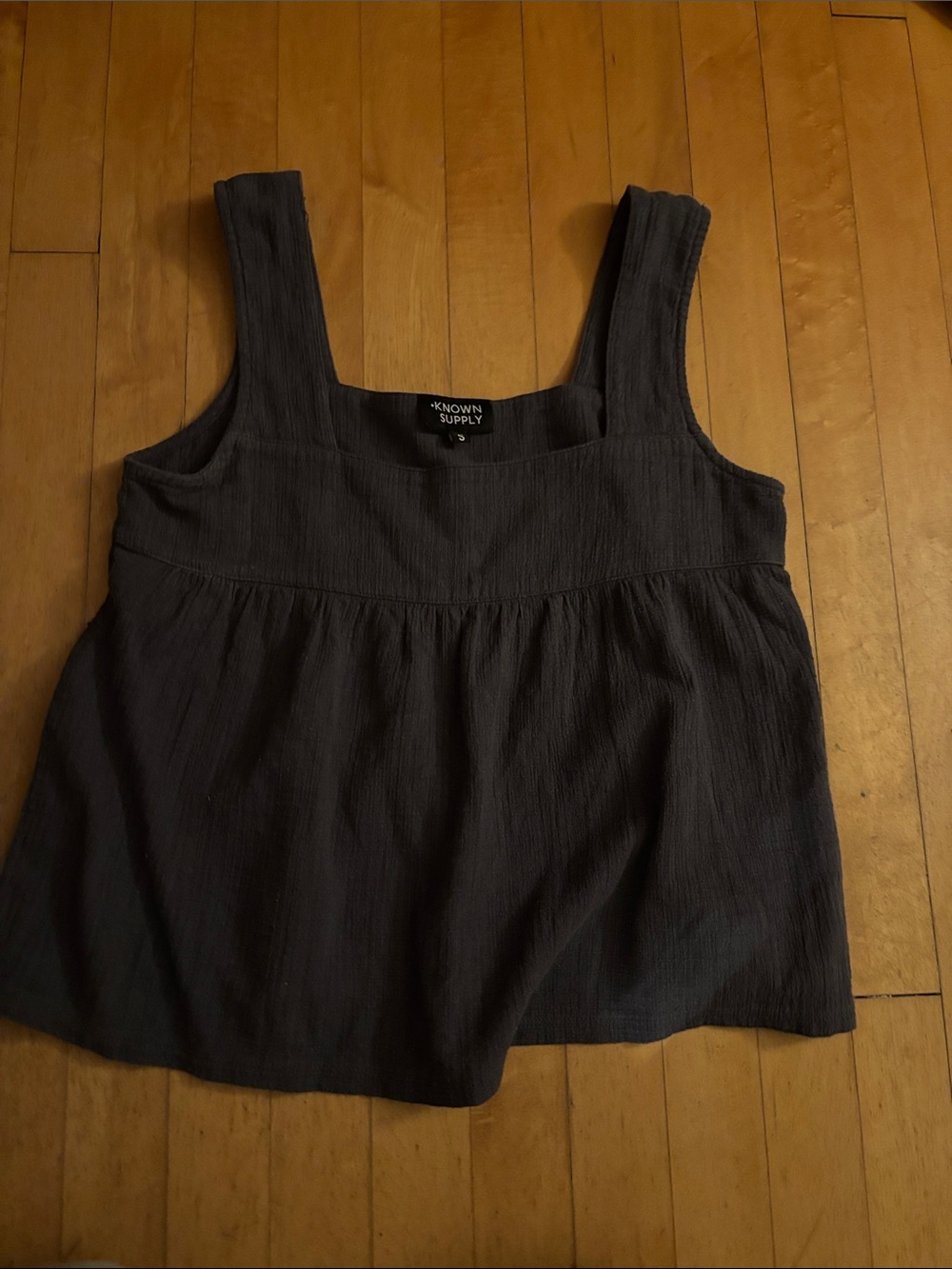 Known Supply Navy Cotton Cropped Tank